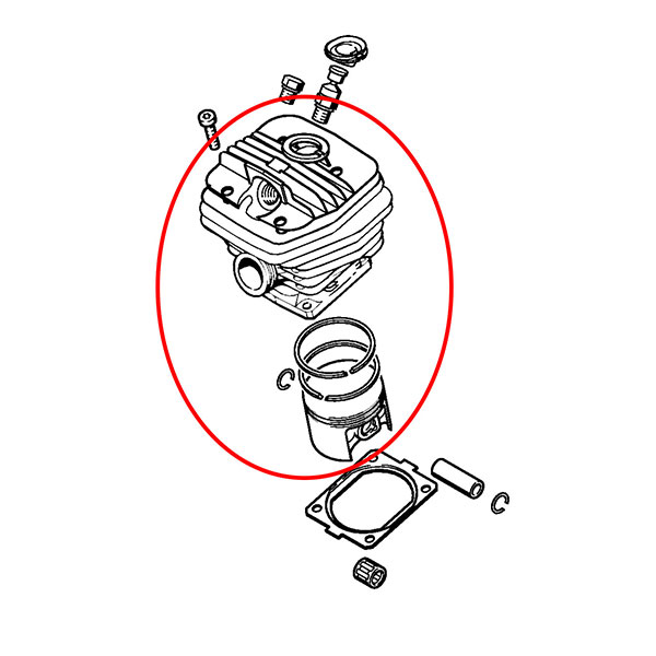 Cilindar sa klipom STIHL 064 MS 640 fi 52 mm Taiwan (bez dekompresora)
