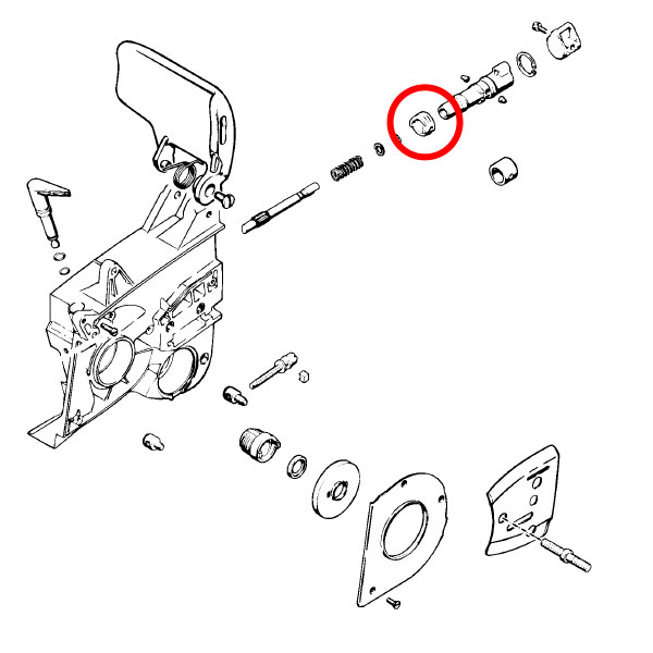 Gumica uljne pumpe STIHL 050 051 075 sa uškom stari tip