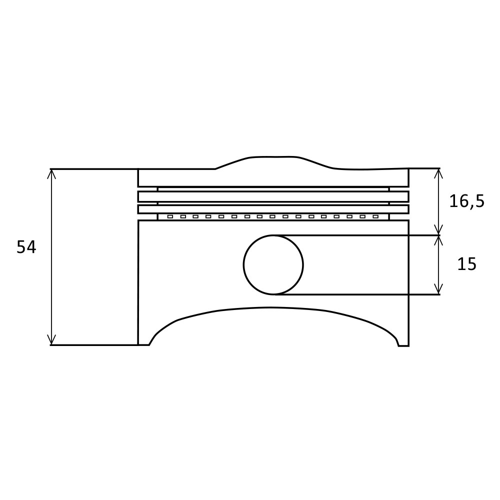Klip Honda G 150 fi  64×15 mm STD kpl