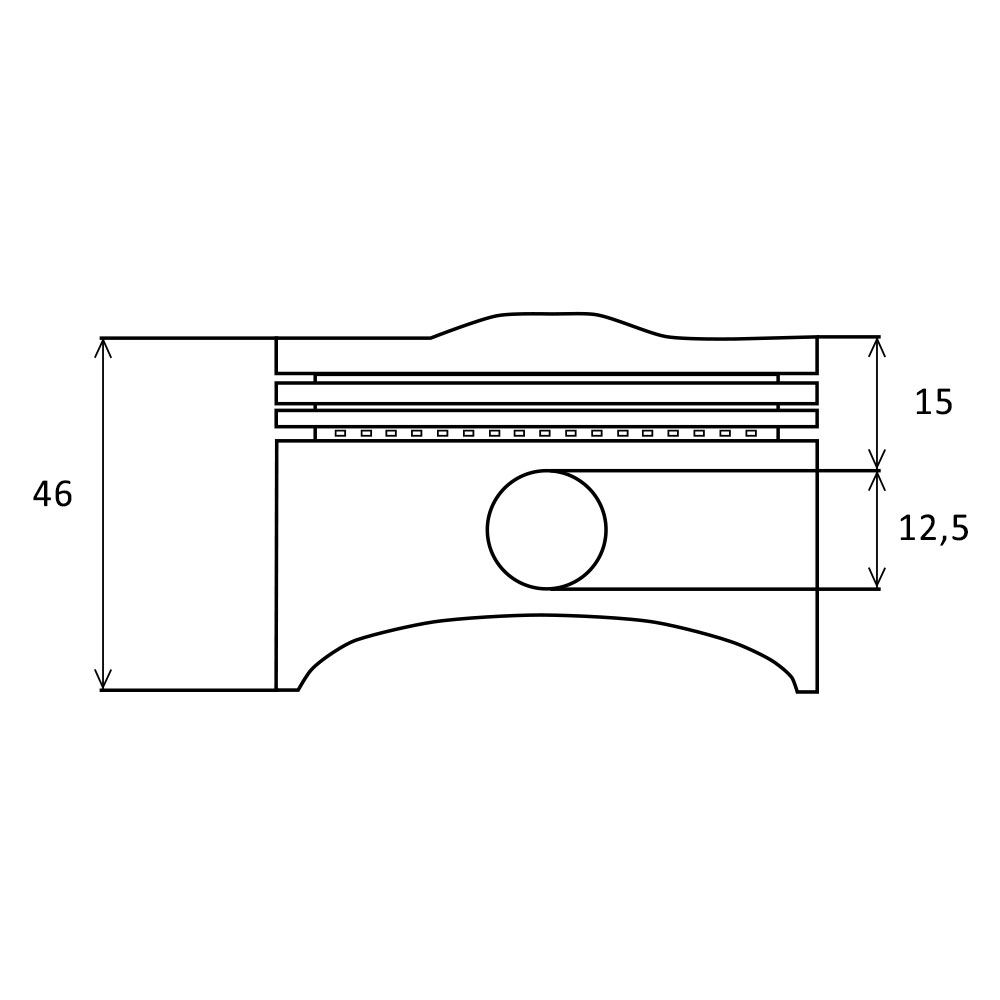 Klip Honda GX 120 fi 60,25×12,5 mm I spec kpl