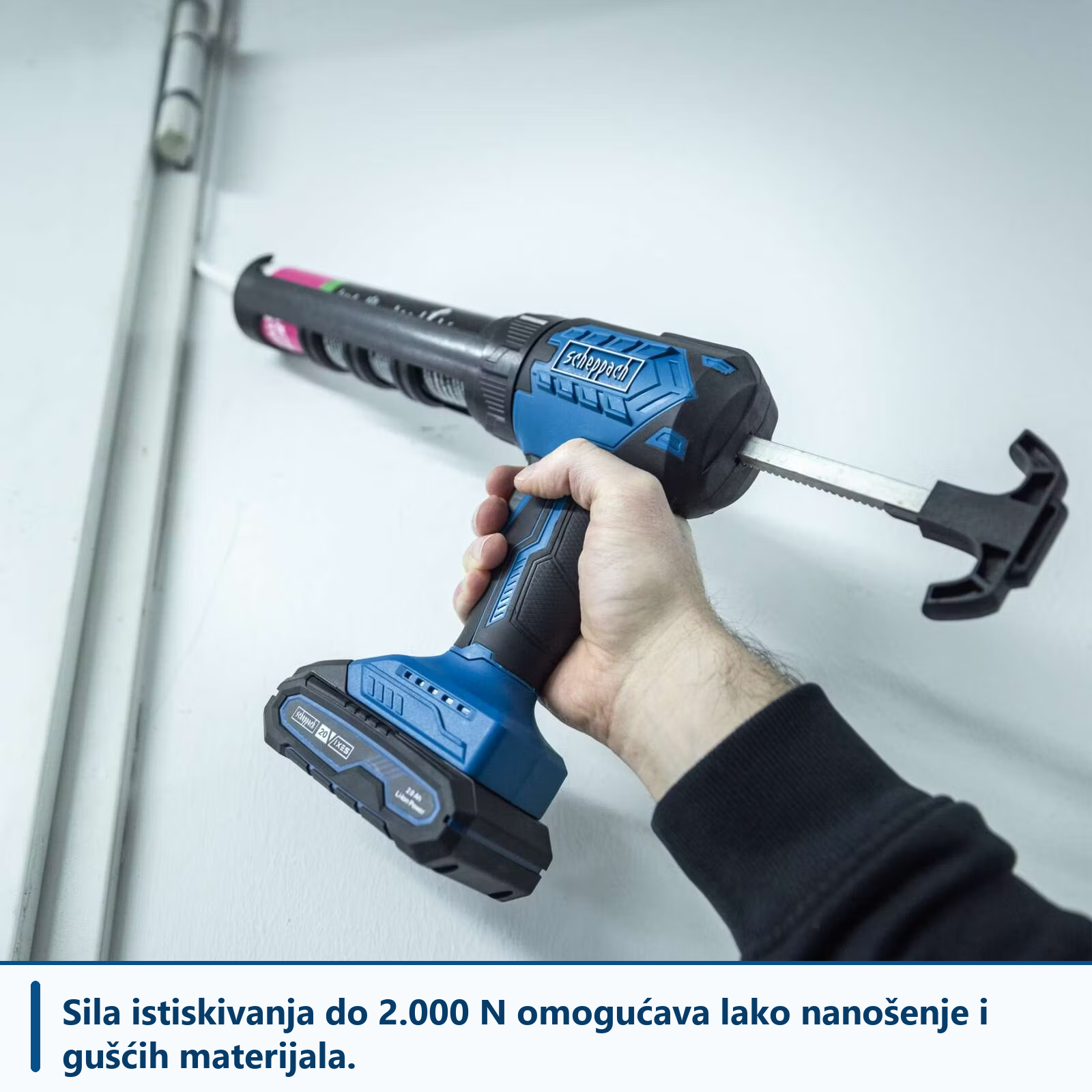 Aku pištolj za silikon C-SEG310-X SET S 20V IXES Scheppach