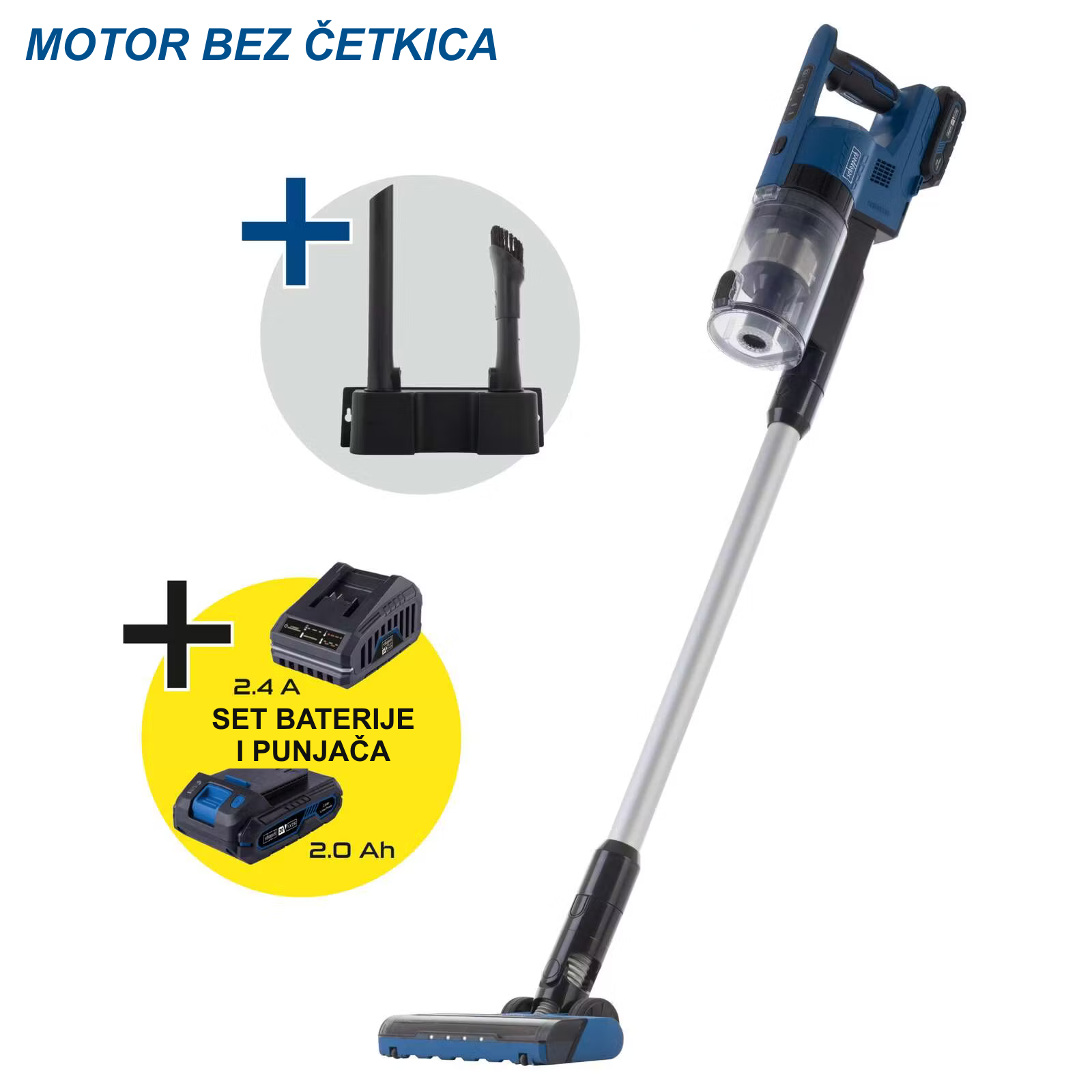 Aku štapni usisivač 2u1 BC-VC250-X SET S 20V IXES Scheppach