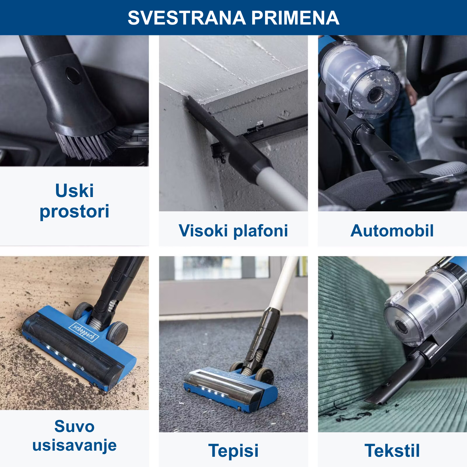 Aku štapni usisivač 2u1 BC-VC250-X SET S 20V IXES Scheppach